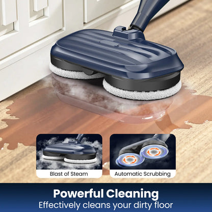DEVOAC VM6 Electric Rotating Steam Mop & Household Steam Cleaner, All-in-One Steam Cleaning System with 3 Steam Settings, Fast Heat Technology, Ideal for Floor, Tile, Kitchen Surface, Cabinet, Gap and Daily Household Deep Clean