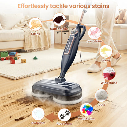 DEVOAC VM6 Electric Rotating Steam Mop & Household Steam Cleaner, All-in-One Steam Cleaning System with 3 Steam Settings, Fast Heat Technology, Ideal for Floor, Tile, Kitchen Surface, Cabinet, Gap and Daily Household Deep Clean
