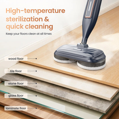 DEVOAC VM6 Electric Rotating Steam Mop & Household Steam Cleaner, All-in-One Steam Cleaning System with 3 Steam Settings, Fast Heat Technology, Ideal for Floor, Tile, Kitchen Surface, Cabinet, Gap and Daily Household Deep Clean